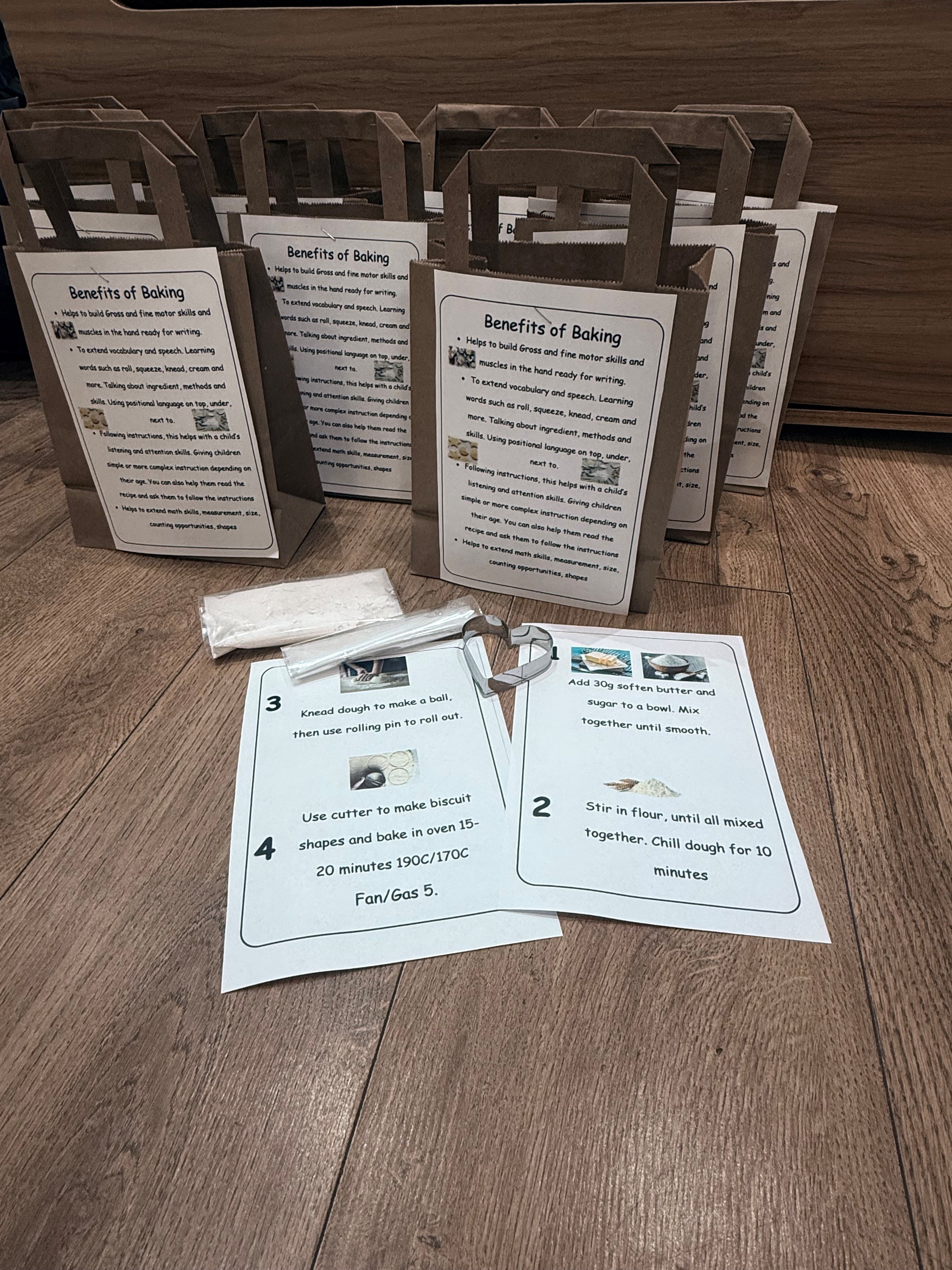 Baking Home learning bags